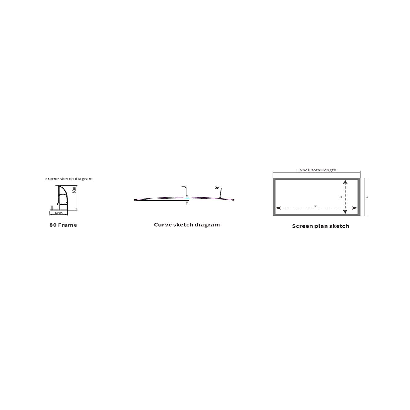 Curved frame CHK-80B